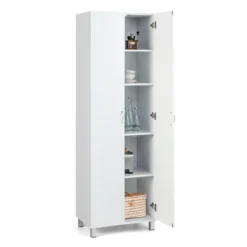 Costway 73.5''Double Door Tall Pantry Cabinet Freestanding Versatile Storage Organizer -Baxton Studio Shop GUEST dd0f9432 a11e 4ded ac0f d7af534f8047
