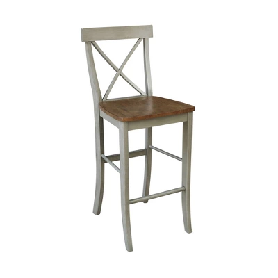 30" X Back Barstool - International Concepts 2 30" X Back Barstool - International Concepts - Image 2