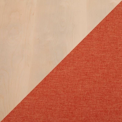 42" Folia Bench Polyester/Wood Natural/Orange - LumiSource 5 42" Folia Bench Polyester/Wood Natural/Orange - LumiSource - Image 5