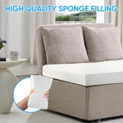 Mjkone Full/Queen Size Sofa Bed, 2 In 1 Convertible Linen Loveseat Sleeper Sofa Couch With Cushions 20 Mjkone Full/Queen Size Sofa Bed, 2 In 1 Convertible Linen Loveseat Sleeper Sofa Couch With Cushions -Baxton Studio Shop GUEST de01fe6a d530 4c69 bba9 a21e995e9de9