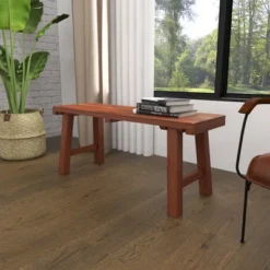 Mahogany Wood Bench Brown - Olivia & May -Baxton Studio Shop GUEST de1bcff1 d2aa 43d5 b2ff 0a8162a2bc58