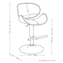 Avondale Bentwood Adjustable Height Gas Lift Barstool Linen Fabric - Wyndenhall -Baxton Studio Shop GUEST dea8a0f7 3e8a 42ea be1e 415665d998a9