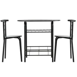 Costway 3 Pcs Dining Set 2 Chairs And Table Compact Bistro Pub Breakfast Home Kitchen 21 Costway 3 Pcs Dining Set 2 Chairs And Table Compact Bistro Pub Breakfast Home Kitchen -Baxton Studio Shop GUEST debf7b5c 89f8 4ac2 acff 05d6735a250a