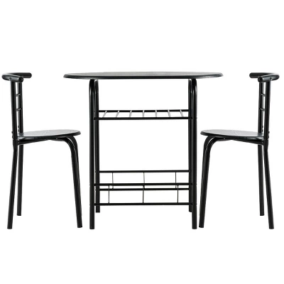 Costway 3 Pcs Dining Set 2 Chairs And Table Compact Bistro Pub Breakfast Home Kitchen 9 Costway 3 Pcs Dining Set 2 Chairs And Table Compact Bistro Pub Breakfast Home Kitchen - Image 9