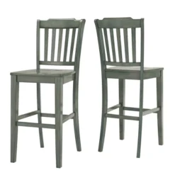 Set Of 2 29" South Hill Slat Back Barstools - Inspire Q -Baxton Studio Shop GUEST dec4237a 8705 4d99 9f1f 017cf05a6205