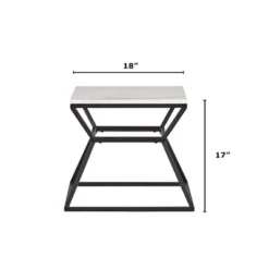 17" Audrey Marble Side Table High Black - Adore Decor 7 17" Audrey Marble Side Table High Black - Adore Decor -Baxton Studio Shop GUEST df050417 b325 4622 8be1 44d2925547d2