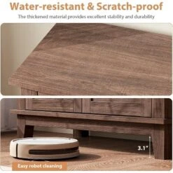 Farmhouse Storage Cabinet Adjustable With 7-Tier Shelves Style 31.5", Rustic Kitchen & Dining Room Organizer, Multi-Functional Entryway Cabinet -Baxton Studio Shop GUEST df142e5d 9e83 400b bf9c 61fe156dc712