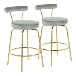 Set Of 2 Rhonda Glam Counter Height Barstools - LumiSource -Baxton Studio Shop GUEST df535aaf e53b 48df acd6 e897faea07a9