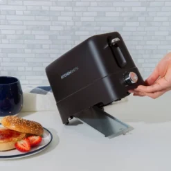 KitchenSmith By Bella 2 Slice Toaster: Black, Bagel & Bread Warmer, 750W, Compact Design, 2-Year Warranty -Baxton Studio Shop GUEST df601275 0c54 4c75 b3b7 d6bffee86ccb