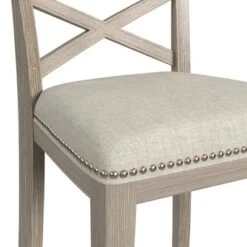 Set Of 2 26" Bayview NonSwivel Counter Height Barstool White/Silver - Hillsdale Furniture -Baxton Studio Shop GUEST df6194be cd55 41aa 80f3 9988e85d9961