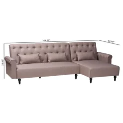 Baxton Studio Chesterfield Fabric Upholstered Convertible Sleeper Sofa -Baxton Studio Shop GUEST df8c017c 29f9 4d03 9a4a 748613f75e57