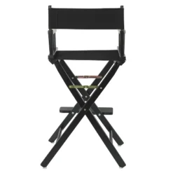 Casual Home Portable Bar Height Directors Chair With Wood Frame, Canvas Seat And Back, And Removable Footrest, Black (2 Pack) -Baxton Studio Shop GUEST df8c684e 4fa3 4743 b098 4db010e9033a