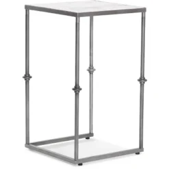 Berlin Solid Marble Side Table White - Finch -Baxton Studio Shop GUEST dfc35f3c de0c 4b4c b553 07c49f0dc906