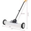 Garvee Quick Release Magnetic Sweeper With Wheels Adjustable Magnetic Sweeper With 30LBS Capacity For Nails Screws Collection 24 Inches
