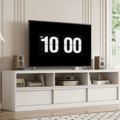 70 Inch TV Stand For 80" TVs, Mid Century Modern Entertainment Center With Storage Drawer & Open Shelves 20 70 Inch TV Stand For 80" TVs, Mid Century Modern Entertainment Center With Storage Drawer & Open Shelves -Baxton Studio Shop GUEST e0854402 d121 4c60 803d 6b0abfa09759