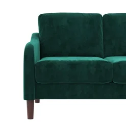 Penny 2 Seater Loveseat Sofa Green Velvet - Room & Joy -Baxton Studio Shop GUEST e0ac8293 f685 4db0 862d 1d740013de1d