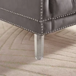 Pernice Button Tufted Chenille Loveseat Gray - HOMES: Inside + Out 7 Pernice Button Tufted Chenille Loveseat Gray - HOMES: Inside + Out -Baxton Studio Shop GUEST e0c63b4e 162a 45a6 bb98 dea75c33a1f5