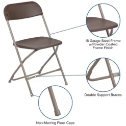 Emma And Oliver Set Of 2 Stackable Folding Plastic Chairs - 650 LB Weight Capacity -Baxton Studio Shop GUEST e0db6ab5 ff28 446c a1b4 00ebe67fcb77