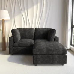 Cloud Couch Modular Sectional Sofa,67" L Shaped Couch, Convertible Wide Seater, 2 Seater+Ottoman For Living Room Set 27 Cloud Couch Modular Sectional Sofa,67" L Shaped Couch, Convertible Wide Seater, 2 Seater+Ottoman For Living Room Set -Baxton Studio Shop GUEST e0f1642b acb0 4f83 8ab9 296110844b3a