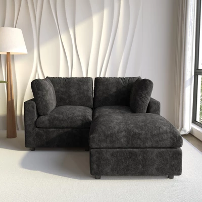 Cloud Couch Modular Sectional Sofa,67" L Shaped Couch, Convertible Wide Seater, 2 Seater+Ottoman For Living Room Set 13 Cloud Couch Modular Sectional Sofa,67" L Shaped Couch, Convertible Wide Seater, 2 Seater+Ottoman For Living Room Set - Image 13