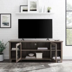Rustic Transitional 2 Door TV Stand For TVs Up To 65" - Saracina Home -Baxton Studio Shop GUEST e0f2d6d1 289a 42ad ae2d d0c60521cafd