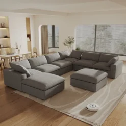 WJShome 8-Piece Cloud Modular Sectional Sofa,Down Filled Couch For Living Room,Minimalist Convertible Couches,Sofa Cover Washable & Removable -Baxton Studio Shop GUEST e1180d6d b08c 465e 8aaa fb4512a8ead0