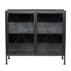 Industrial Metal Cabinet Black - Olivia & May -Baxton Studio Shop GUEST e128d58b aca3 43e4 8d63 a57b5ad174cc