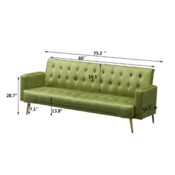 Hybition Modern Convertible Futon Sleeper With Mattress, Sturdy Metal Frame & Legs, Foldable Backrest Sofabed -Baxton Studio Shop GUEST e1753411 8b57 4309 bb4a 53427bc5ec42