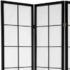 Oriental Furniture 6' Tall Japanese Shoji Room Divider 3 Panels Black