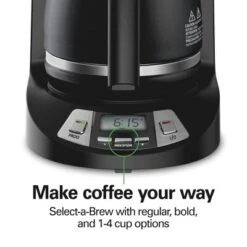 Hamilton Beach 12 Cup Programmable Coffee Maker - Black - 46290: Drip Coffee Machine, Nonstick Hot Plate, Brew Pause -Baxton Studio Shop GUEST e1abd077 574e 40f5 90b2 4ea3a3f2c181