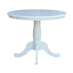 36" Round Top Pedestal Table White - International Concepts -Baxton Studio Shop GUEST e1dffe97 fd73 4859 85b8 b9e7fb6f6a49