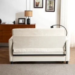 56.9"W Loveseat Sofa, Pull-Out Sleeper Sofa Bed With Adjustable Backrest, Side Pockets, Two USB Ports And A Phone Holder - ModernLuxe 22 56.9"W Loveseat Sofa, Pull-Out Sleeper Sofa Bed With Adjustable Backrest, Side Pockets, Two USB Ports And A Phone Holder - ModernLuxe -Baxton Studio Shop GUEST e1ea470f 2b76 496c a8ea 9fa160167e1e