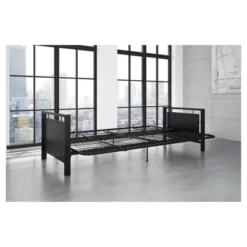 DHP Henley Metal Arm Futon Frame Black Metal - Dorel Home Products -Baxton Studio Shop GUEST e2143cfa fda5 4cf8 8d8b 23918c1ee875