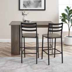 3pc Counter Height Drop Leaf Dining Set Gray Wash - Saracina Home -Baxton Studio Shop GUEST e22cbfa9 8d5c 4f5b 8e8e 693bbfc7e5ae