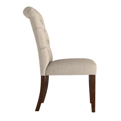 Set Of 2 Gramercy Tufted Rolled Back Parsons Chairs - Inspire Q 3 Set Of 2 Gramercy Tufted Rolled Back Parsons Chairs - Inspire Q - Image 3