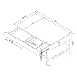 Scandi Coffee Tables Table With Drawers Natural - Room Essentials™ -Baxton Studio Shop GUEST e2790588 e642 4f01 a1d8 5f61bd34b1e1