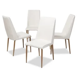 Set Of 4 Chandelle Modern And Contemporary Faux Leather Upholstered Dining Chairs - Baxton Studio -Baxton Studio Shop GUEST e28bc5dc f36d 4da3 abca 08aac8e8c13d