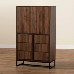 Neil Wood And Metal Storage Cabinet Brown/Black - Baxton Studio 13 Neil Wood And Metal Storage Cabinet Brown/Black - Baxton Studio -Baxton Studio Shop GUEST e28eef7d 2f5f 40bb 9666 9fac71cf1c85