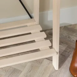 68" Solid Wood X Back Angled Hall Tree White Wash - Saracina Home -Baxton Studio Shop GUEST e2ae4dbe a162 490a ba4c 92c18c571466