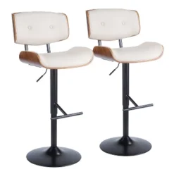 Set Of 2 Lombardi Mid-Century Modern Adjustable Counter Height Barstool - Lumisource -Baxton Studio Shop GUEST e2be5c22 b610 4655 9a82 131832f59a40