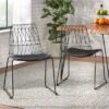 Set Of 2 Picot Chairs Black - Lifestorey