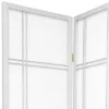 7 Ft. Tall Double Cross Shoji Screen - White (4 Panels)