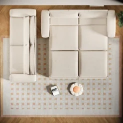 Mocamel 93" King Size Sleeper Sofa Bed, Pull Out Sofa Bed, 3 In 1 Convertible Sleeper Sofa, Chaise Lounge,3 Seat Teddy Couch With 2 Lumbar Pillows