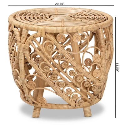 Sarana Rattan End Table Natural/Brown - Bali & Pari 5 Sarana Rattan End Table Natural/Brown - Bali & Pari - Image 5