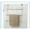 Home Basics 3 Tier Chrome Plated Steel Over The Door Towel Rack