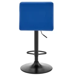 Duval Adjustable Barstool With Faux Leather And Metal Finish - Armen Living -Baxton Studio Shop GUEST e4507fb3 8ac0 4e83 88f2 f8d0ddddd4e3