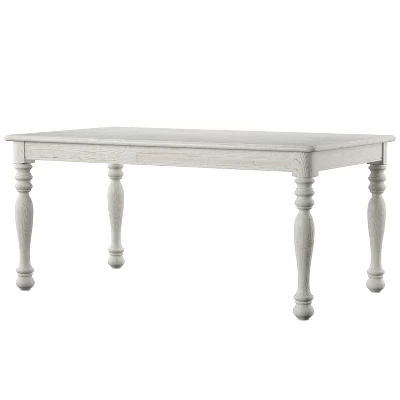 6pc Gordon Transitional Dining Set With Bench Gray/Beige - HOMES: Inside + Out 2 6pc Gordon Transitional Dining Set With Bench Gray/Beige - HOMES: Inside + Out - Image 2