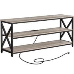 Yaheetech 55 Inch Industrial TV Stand 3-Layer TV Shelf -Baxton Studio Shop GUEST e45aa3f1 cef6 45de b122 3be4c7e80610