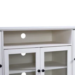 TV Stand For TV Up To 65in With 2 Tempered Glass Doors, Adjustable Panels Open Style Cabinet, Sideboard-ModernLuxe -Baxton Studio Shop GUEST e471ca2a 0d56 407e b937 951feca3622c