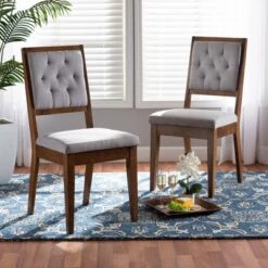 2pc Gideon Wood Dining Chair Set - Baxton Studio -Baxton Studio Shop GUEST e4768e22 a791 4258 928a 17f422bb9c16